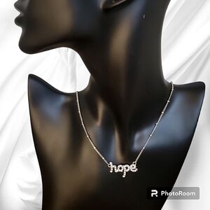 3/$30 MAURICES Cursive Hope Chain Necklace